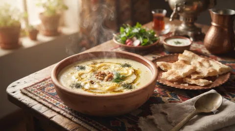 چورک قاتق (اشکنه ماست آذربایجانی)