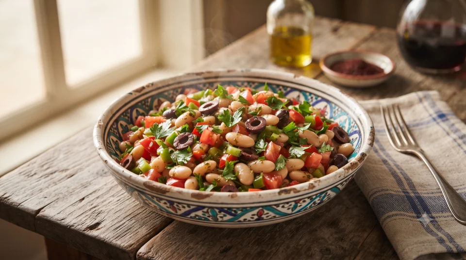 سالاد لوبیا سفید ترکی